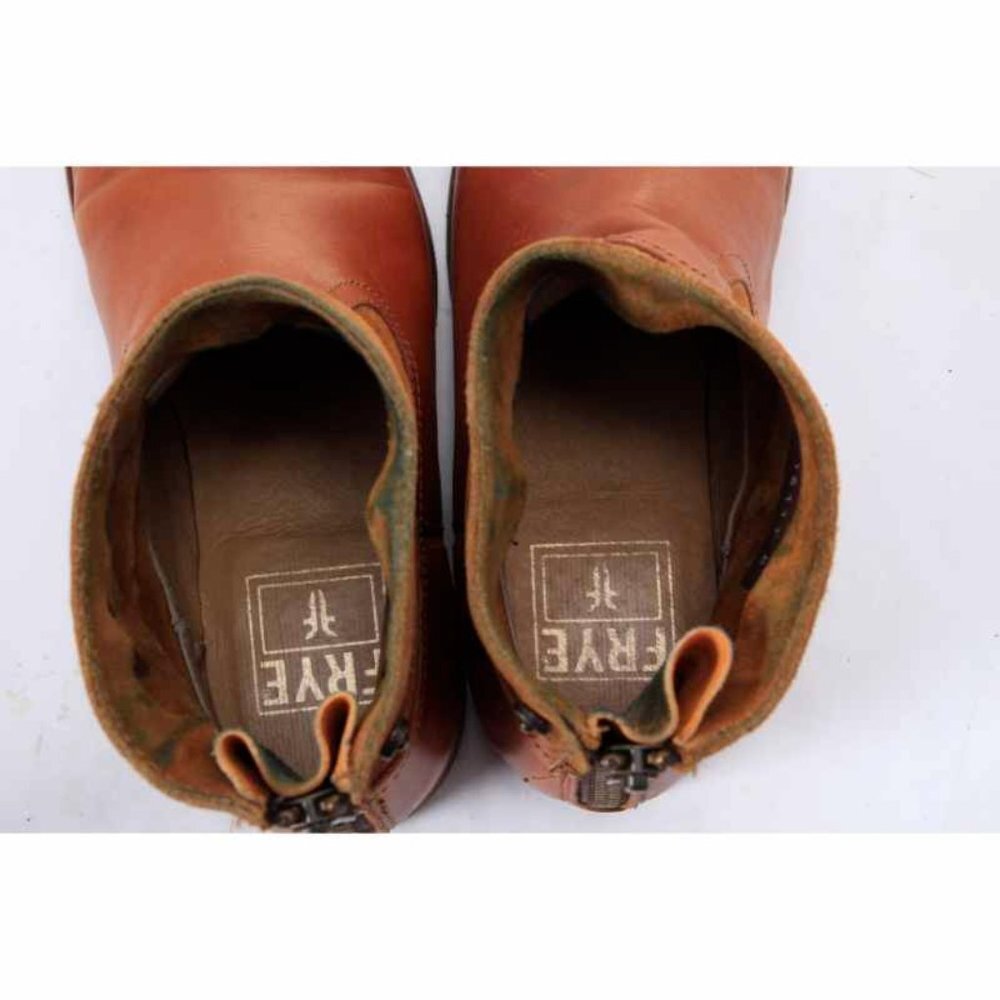 FRYE JAMIE BACK zip booties ankle boots leather womens shoes sz 6 B - Picture 12 of 12